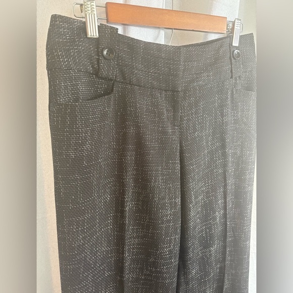 The‎ Limited Pants Women 6 Black Tweeted Wide Leg Careerwear Office Casual 0366 - Picture 2 of 8